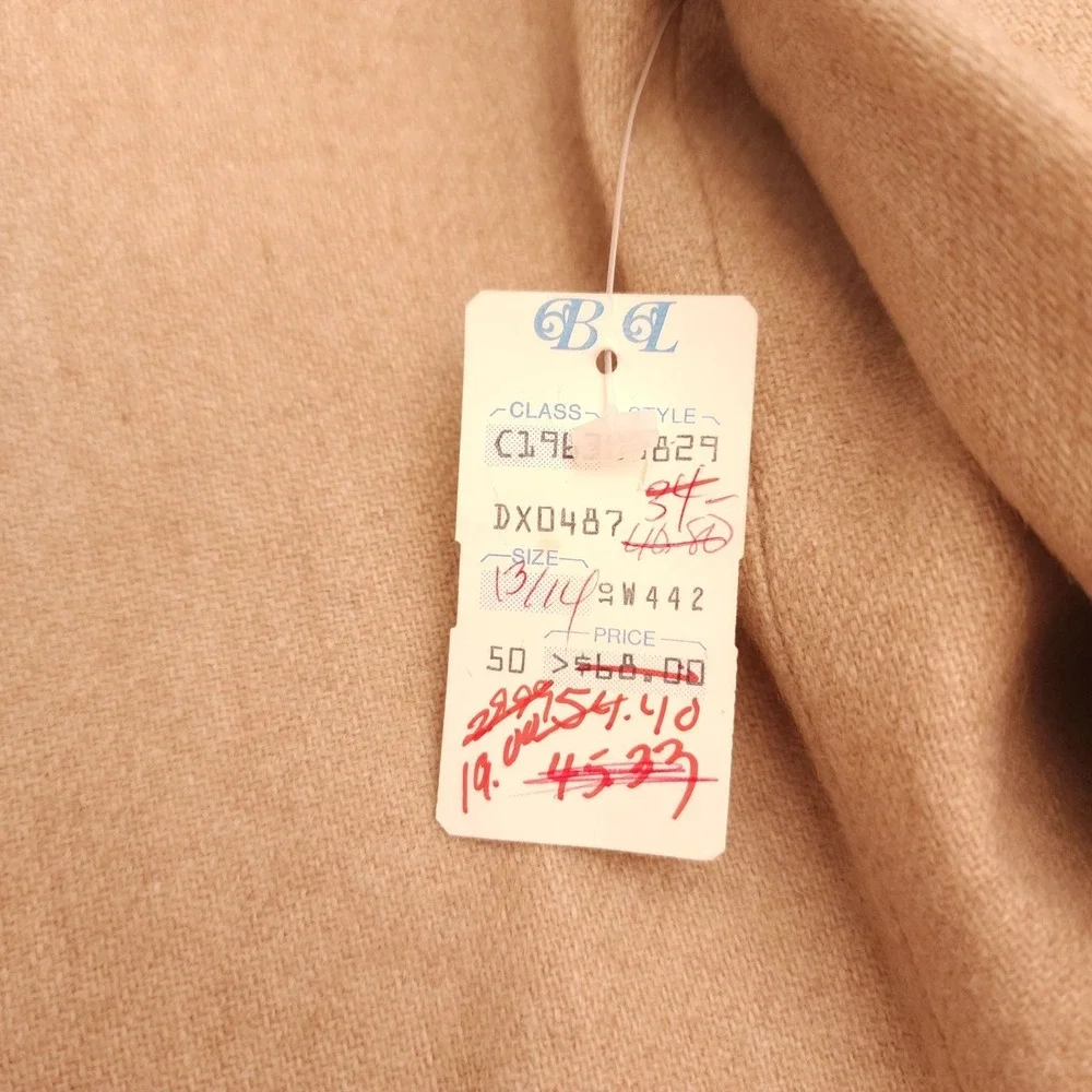 NWT Vintage Panther Camel Wool Blazer Jacket Women 13/14 Tan Deadstock Old Money - Picture 4 of 10